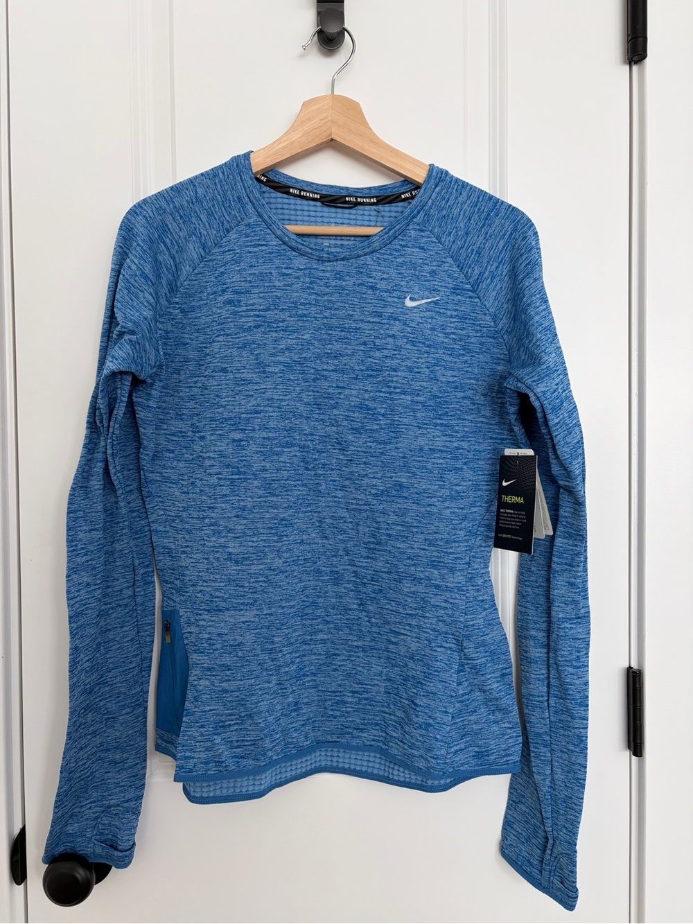 Nike Women's Blue Heather Therma-FIT Crew Sweatshirt